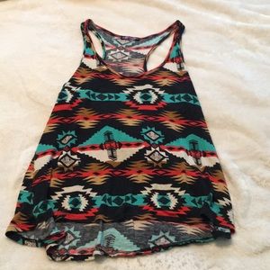 Body central tribal print tank top